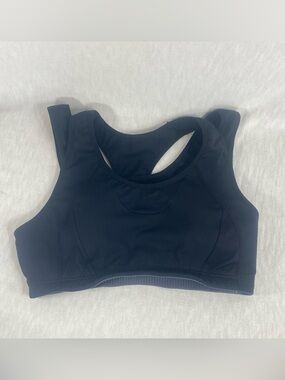 Syrokan Sports Bra Black Wireless Double Layer Racerback High Impact Yoga Size L